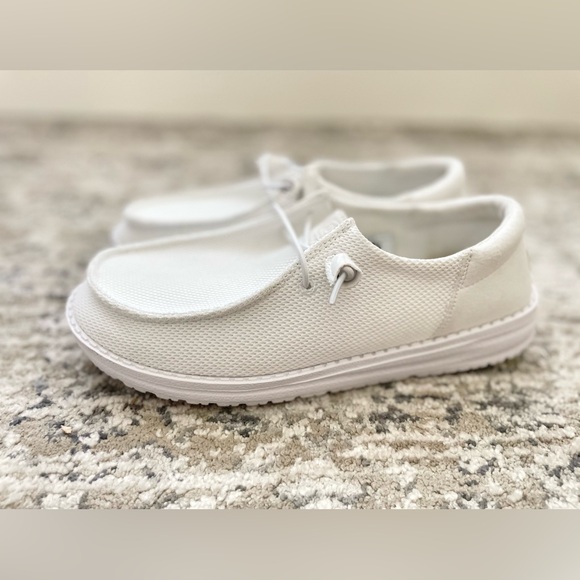 Hey Dude Shoes - Hey Dude‎ Wendy Funk Mono White Womens Comfort Shoes Lightweight